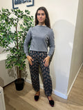 Pantalón bombacho estampado azul