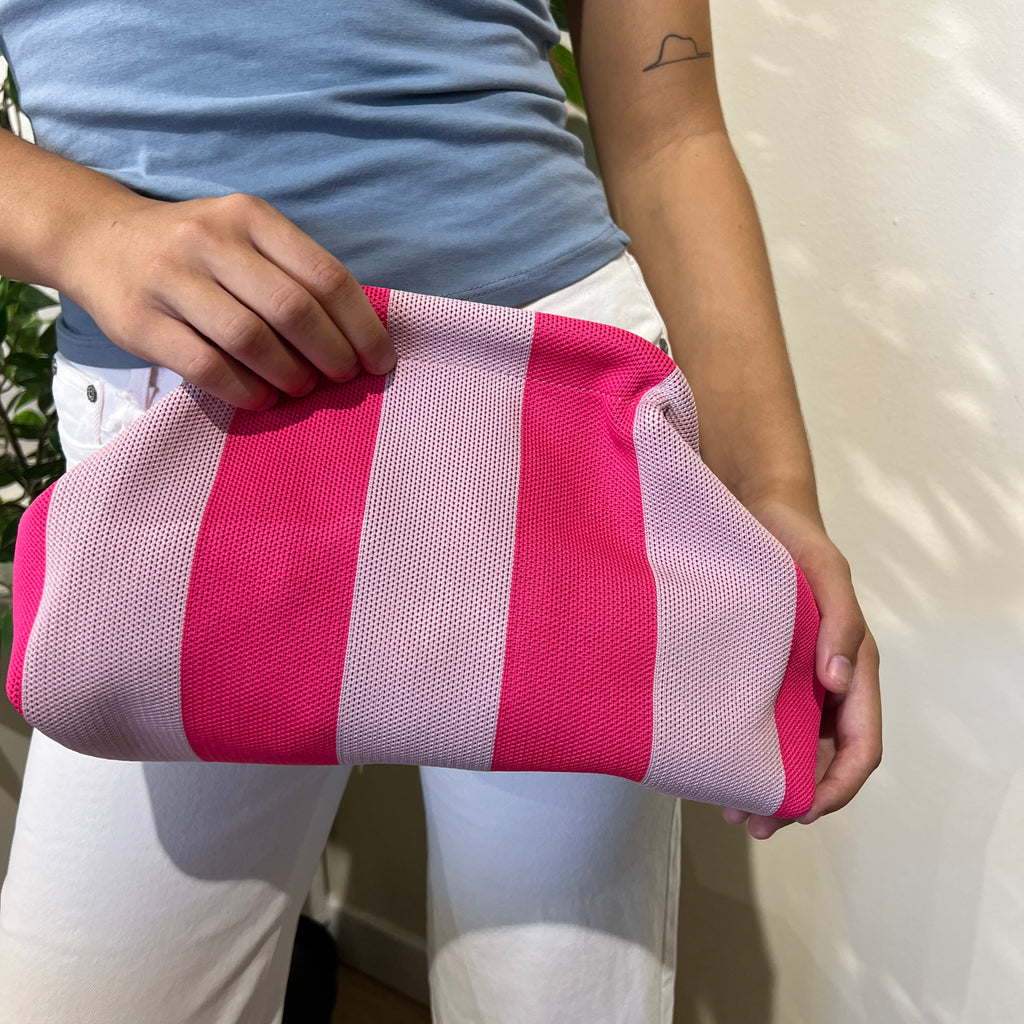 Bolso rayas rosa