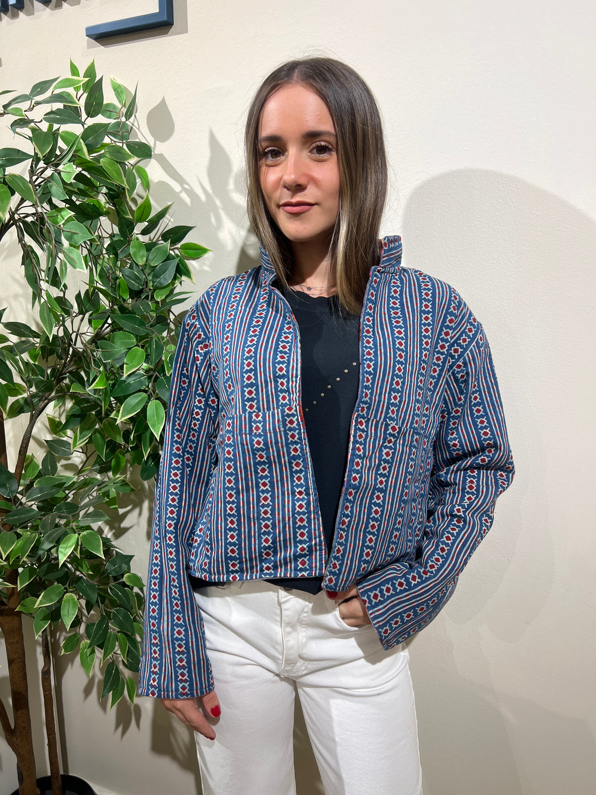 Chaqueta reversible Priyanka gris