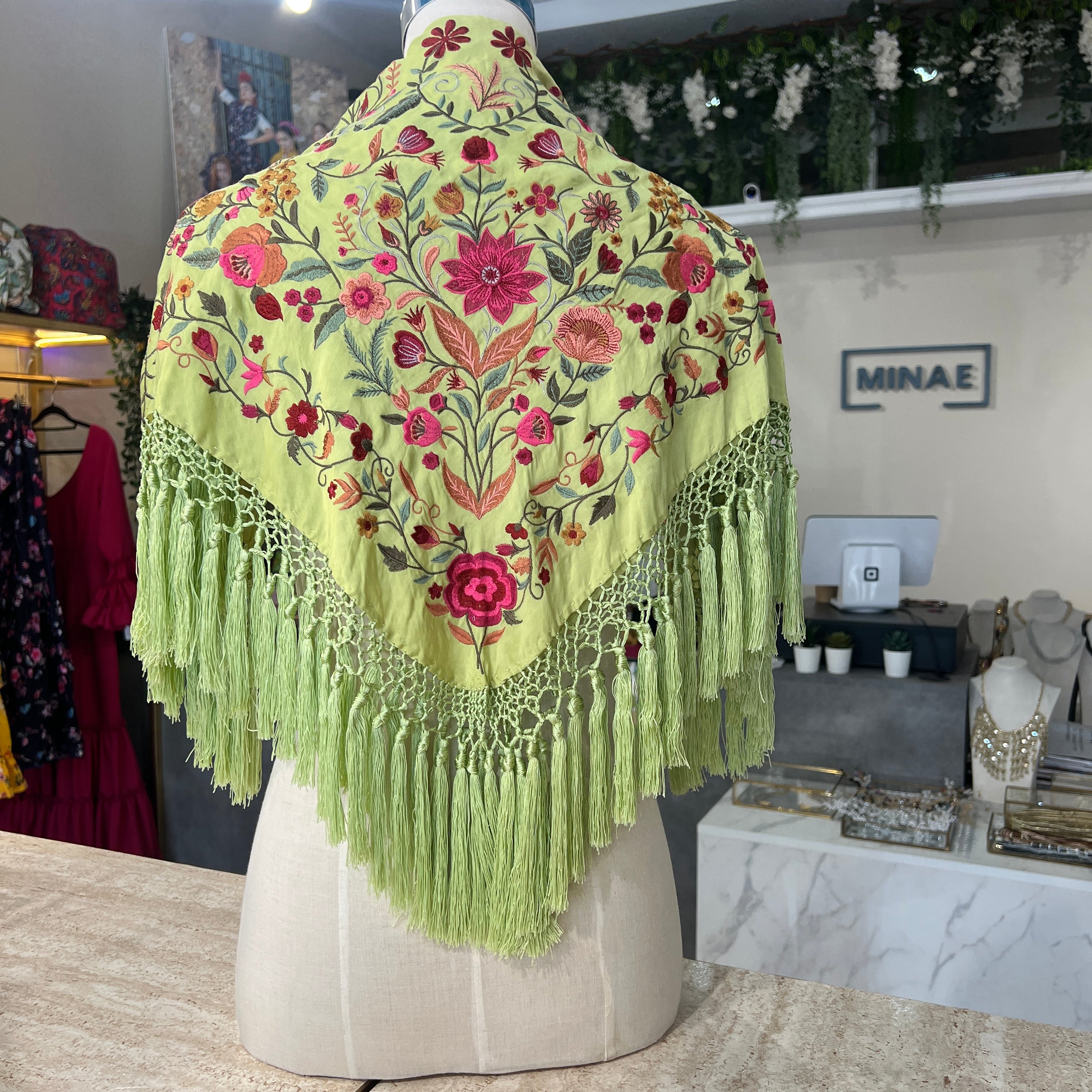 Mantón espejo manzana