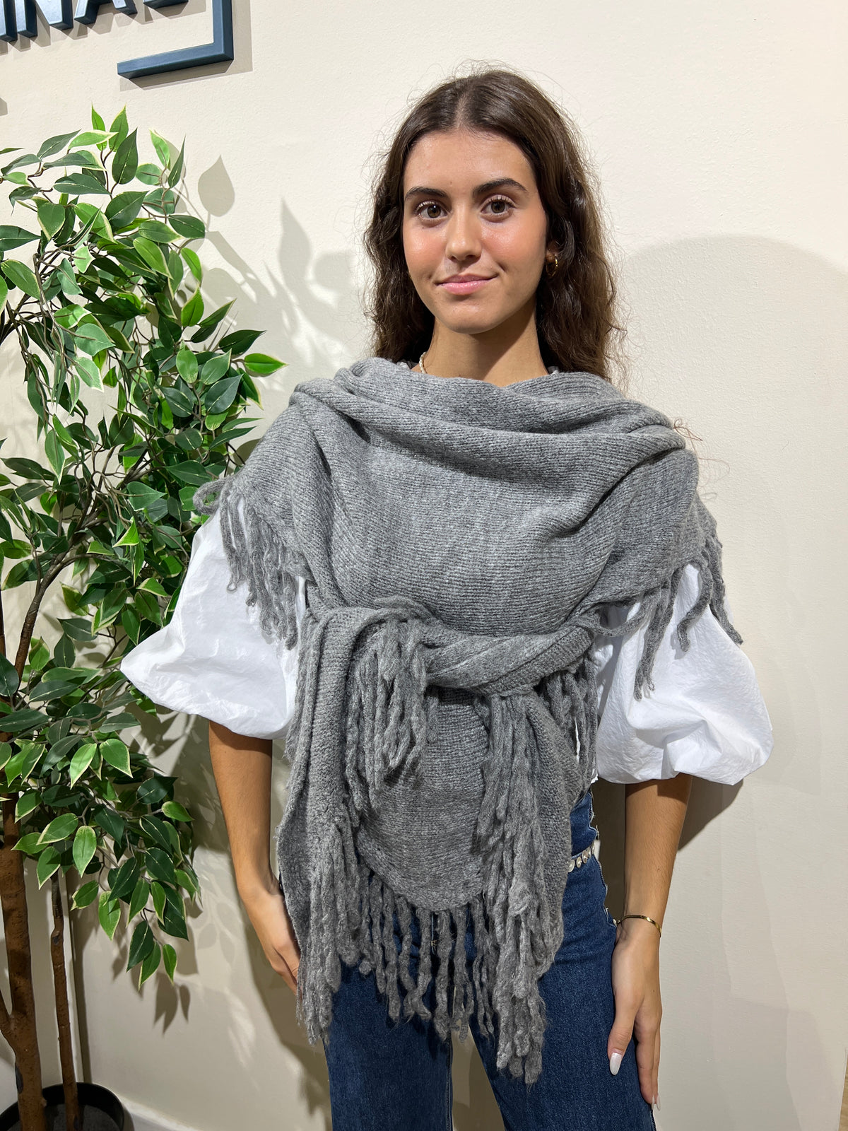 Capa flecos gris
