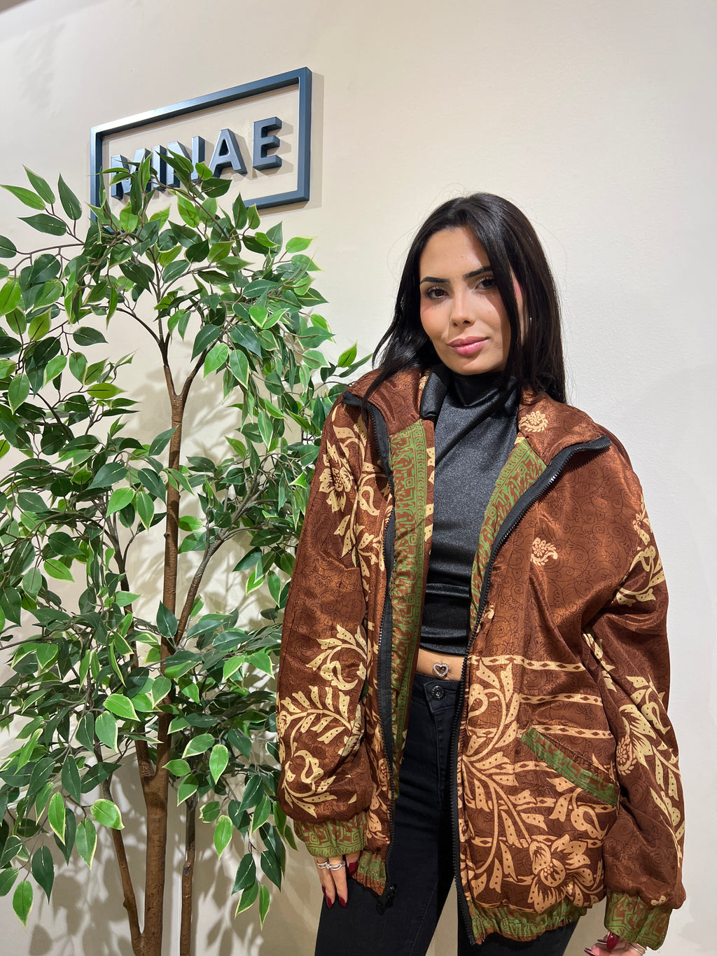 Chaqueta reversible marrón