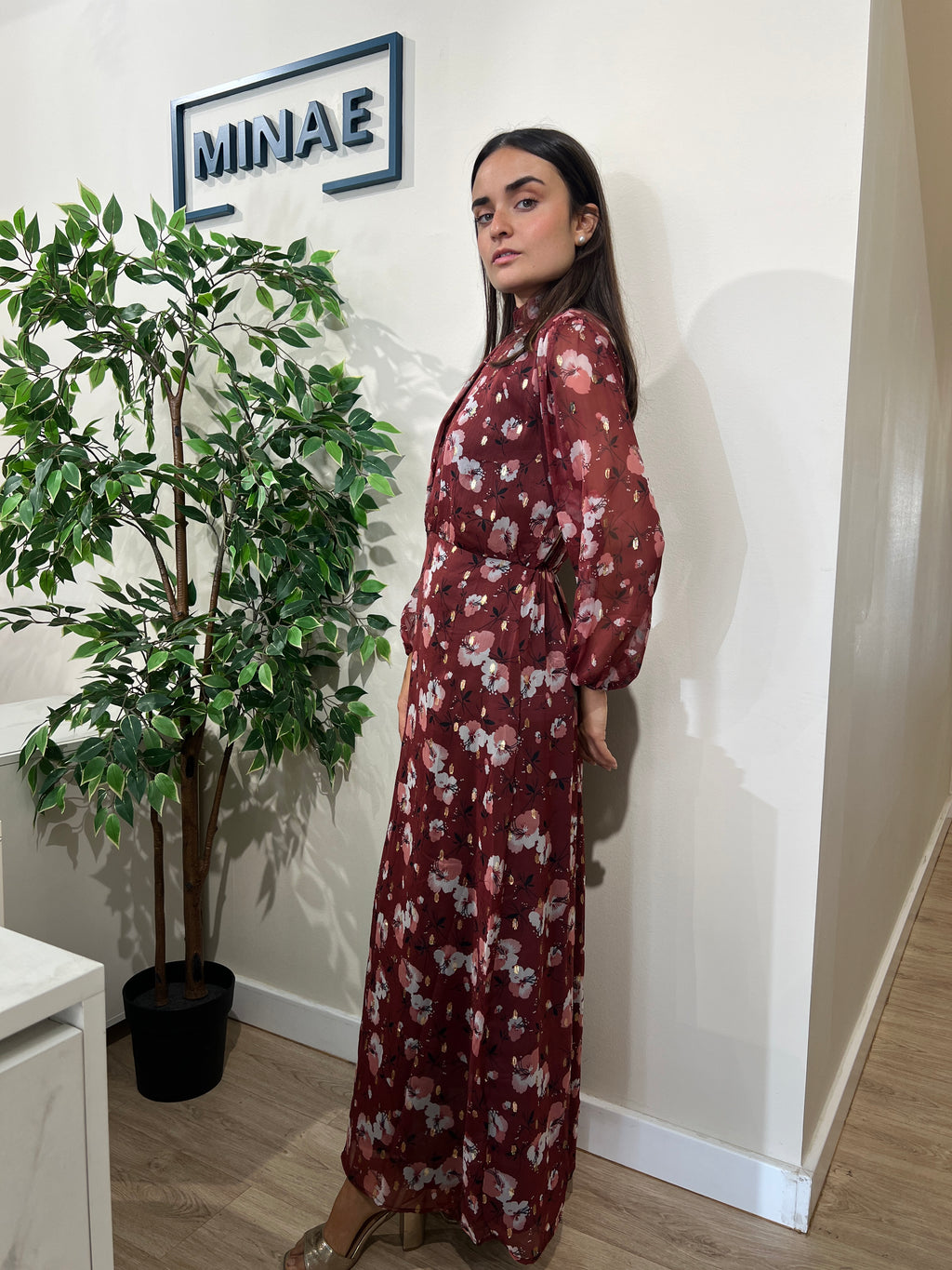 Vestido Casiopea granate