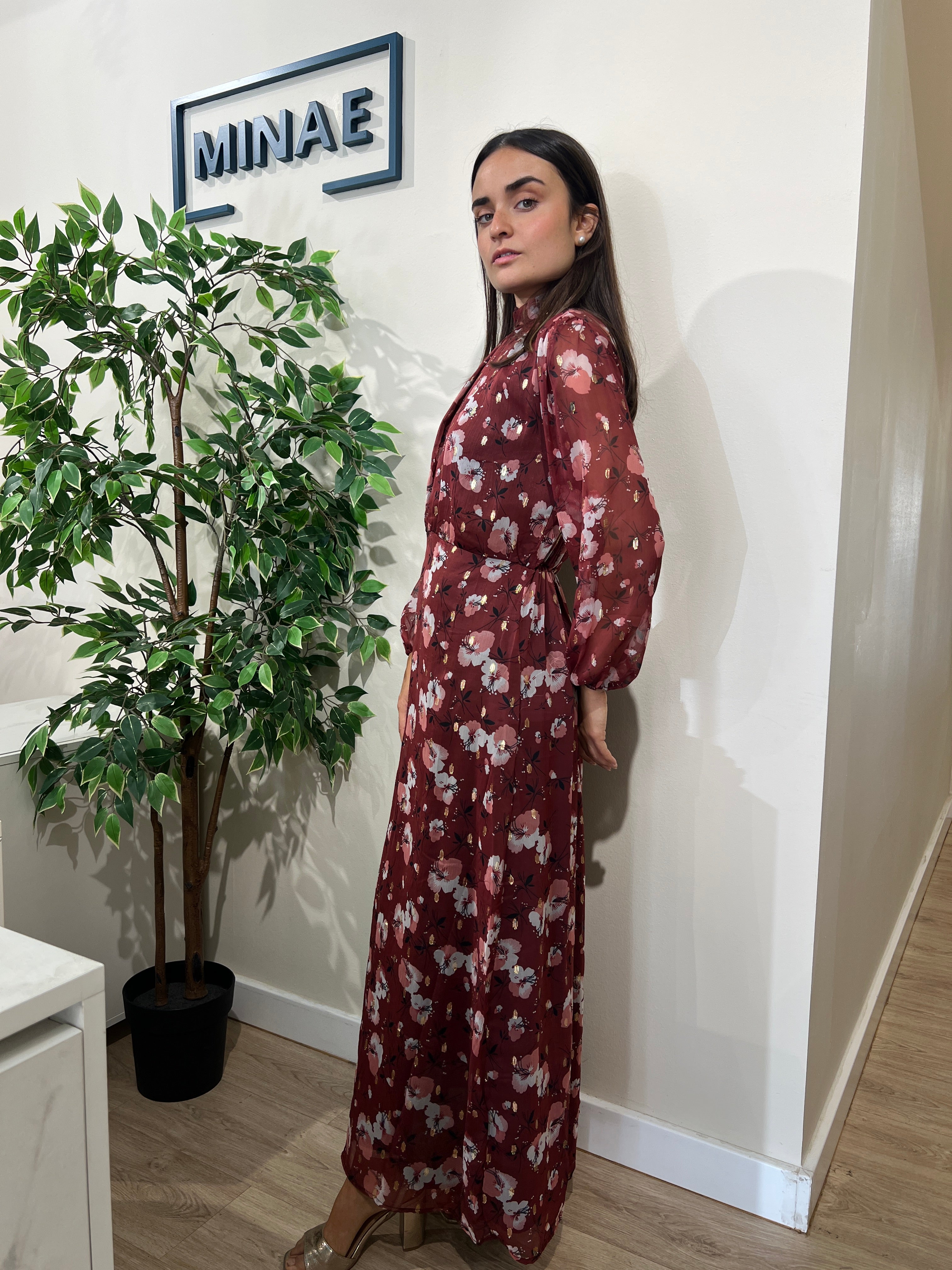 Vestido Casiopea granate