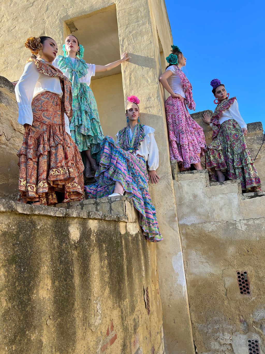 Conjunto Rocío verde oro