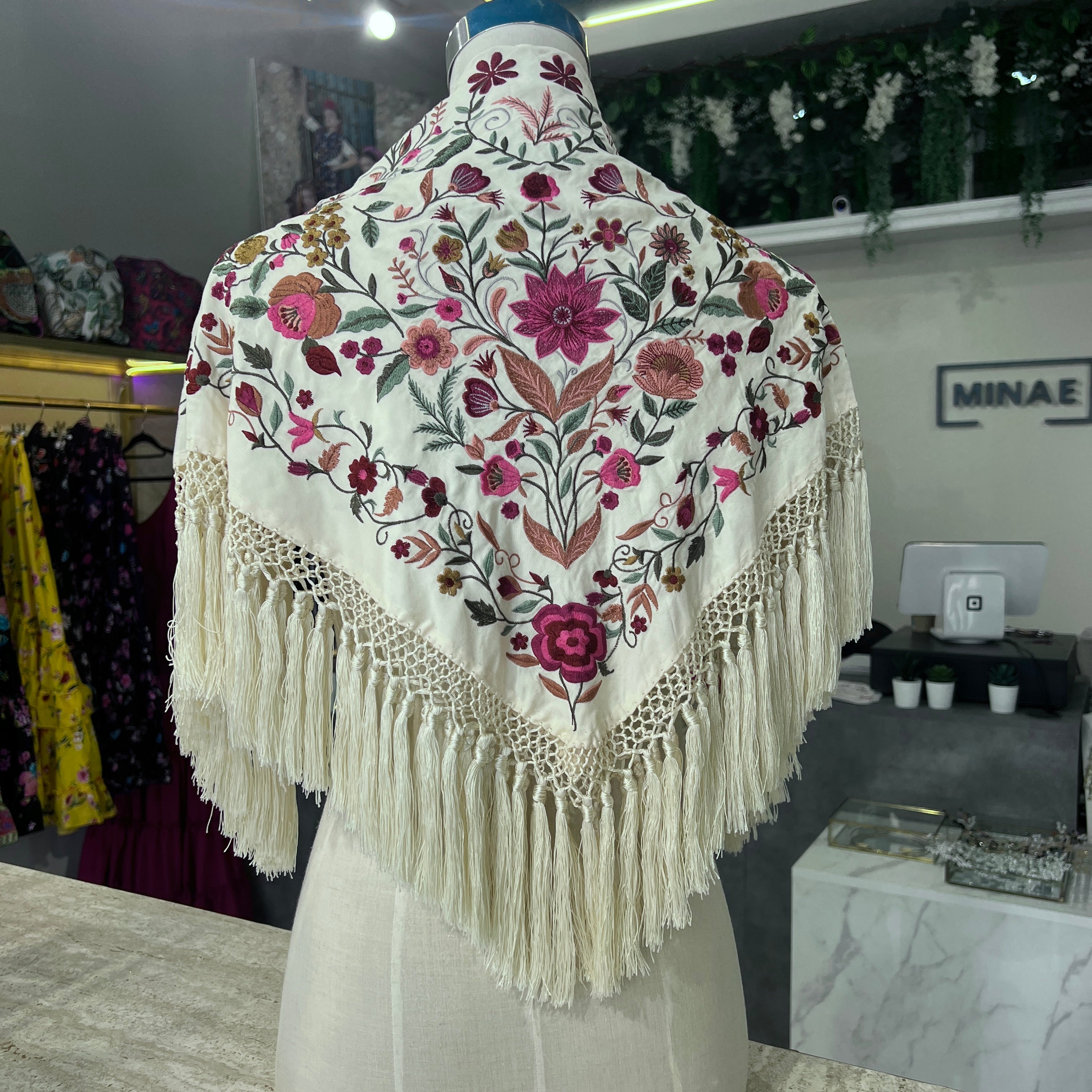 Mantón espejo caña