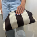 Bolso rayas marrón-beige