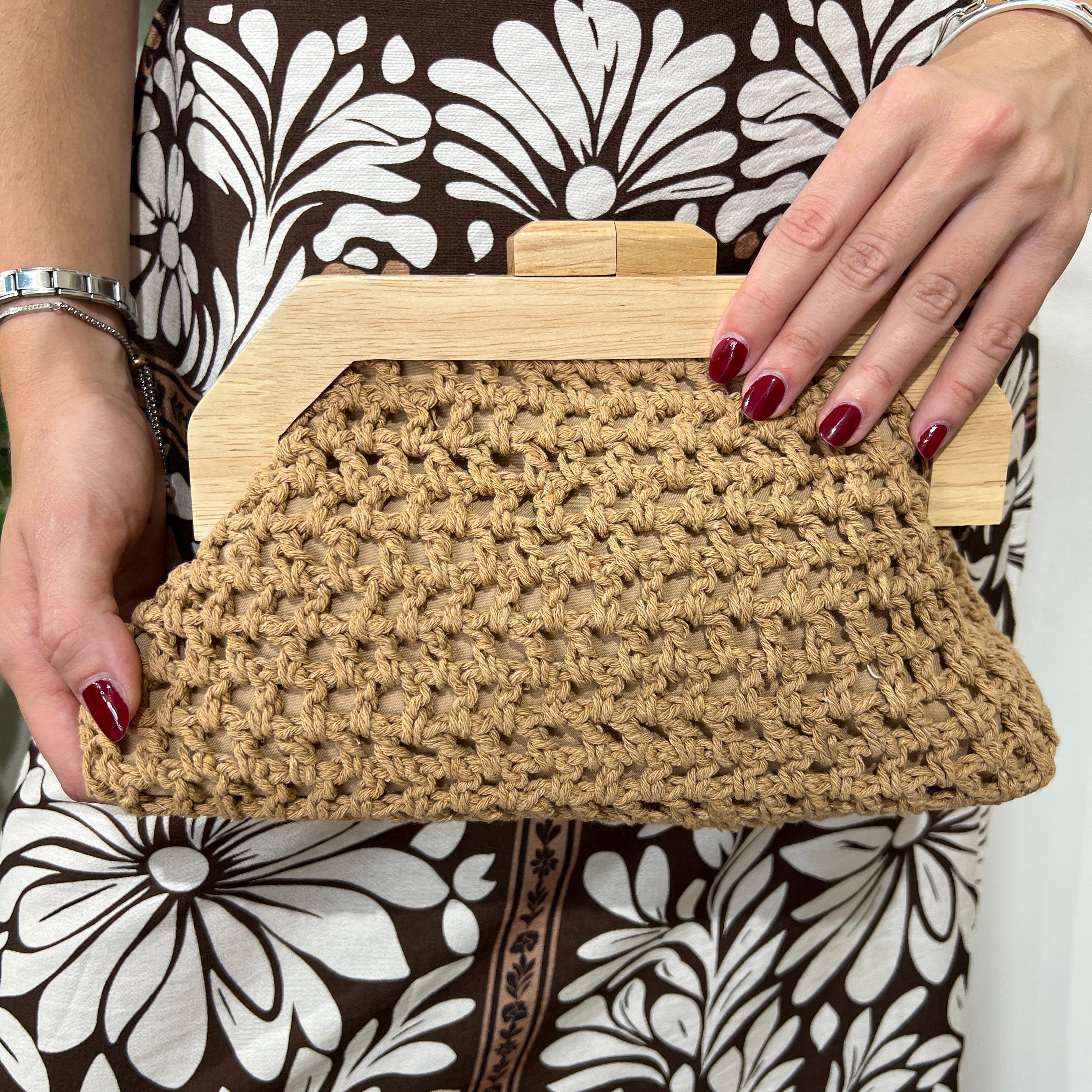 Bolso crochet oscuro