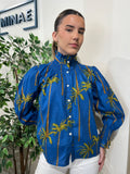 Blusa algodón azul