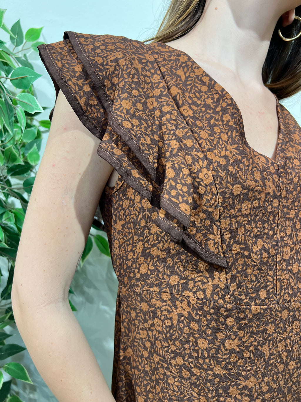 Vestido Noelia marrón