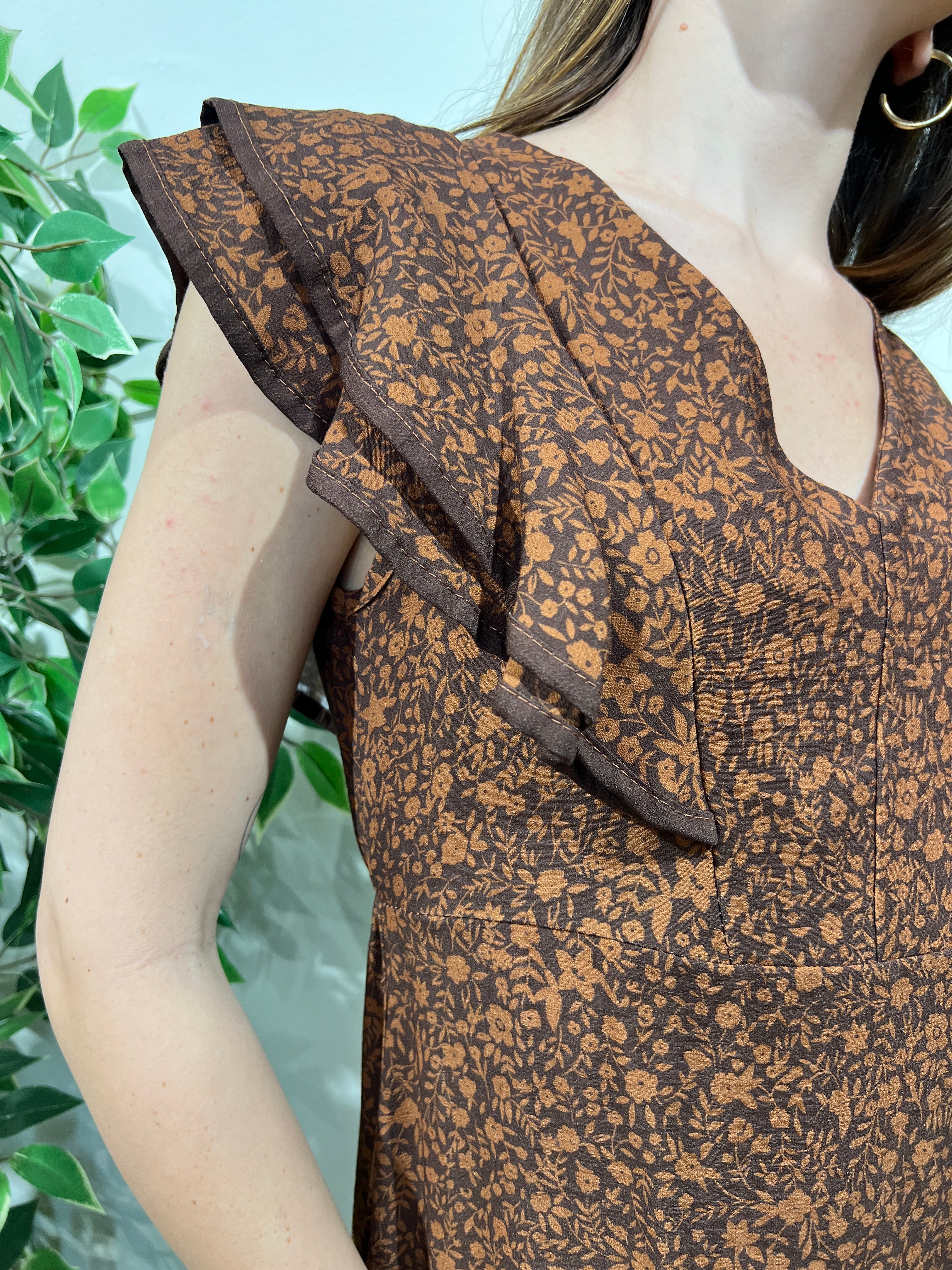 Vestido Noelia marrón