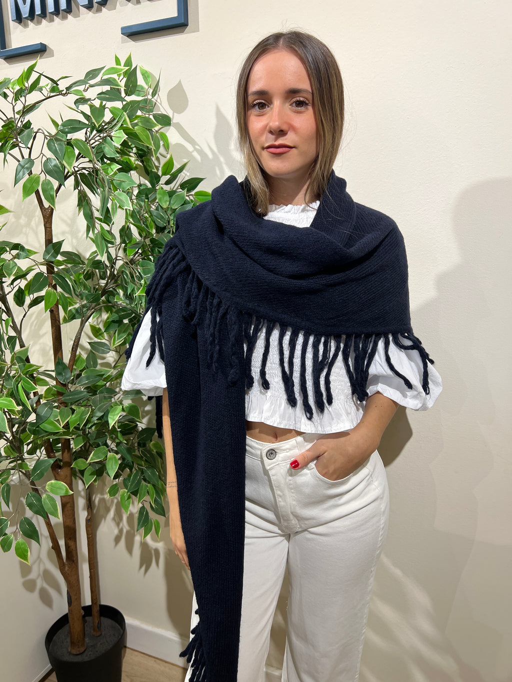 Capa flecos azul