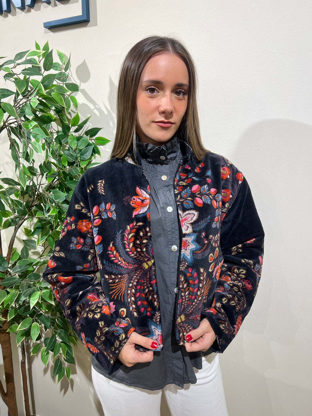 Chaqueta reversible Priyanka negra