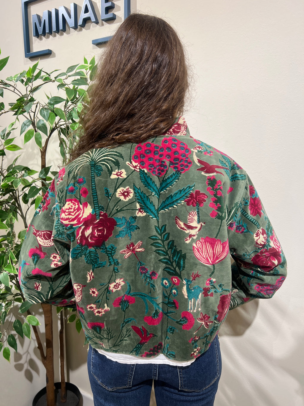 Chaqueta reversible Priyanka verde