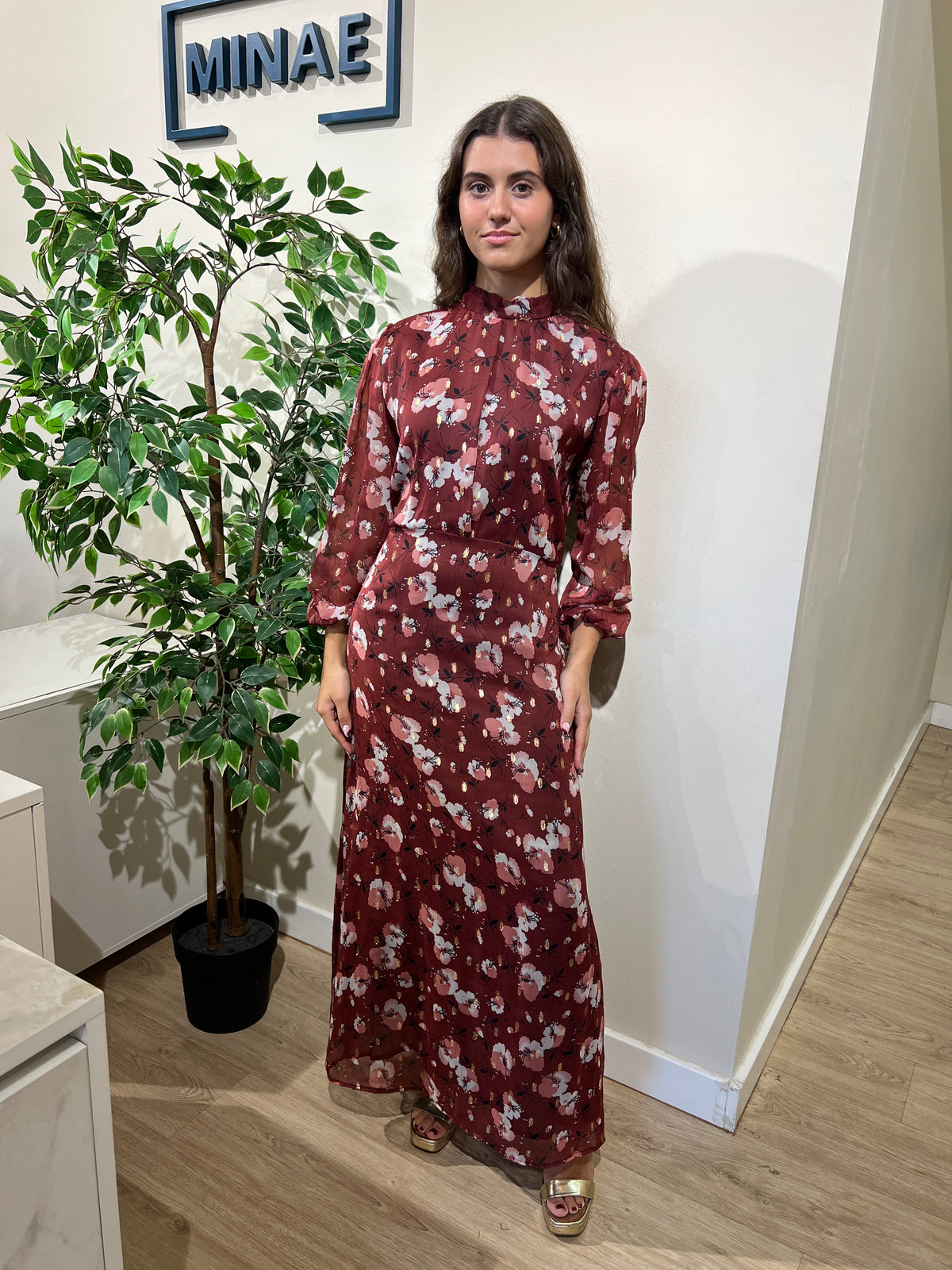 Vestido Casiopea granate
