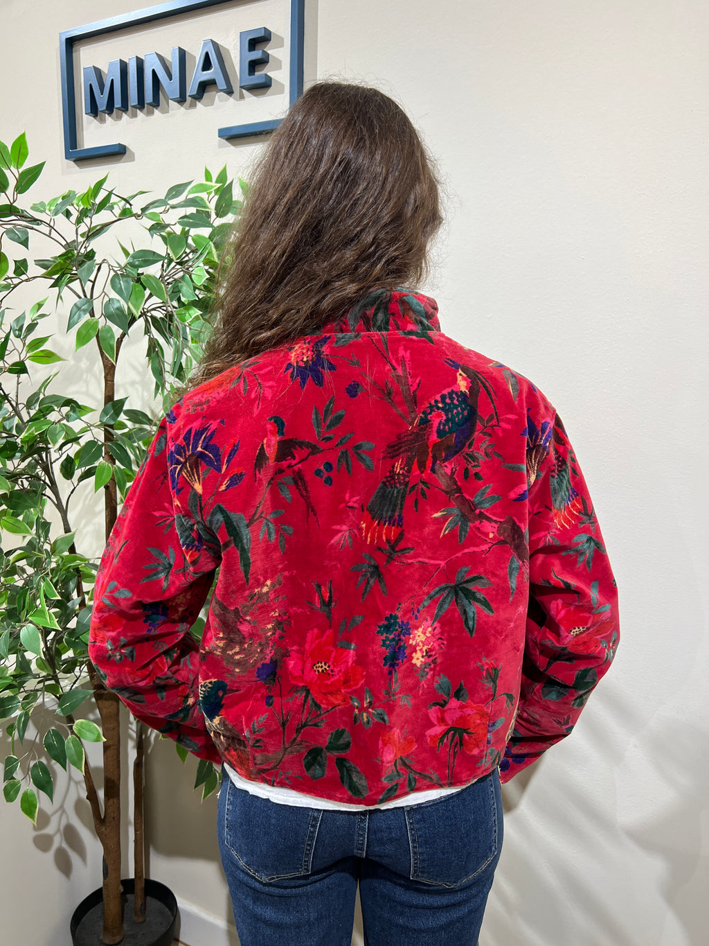 Chaqueta reversible Priyanka roja