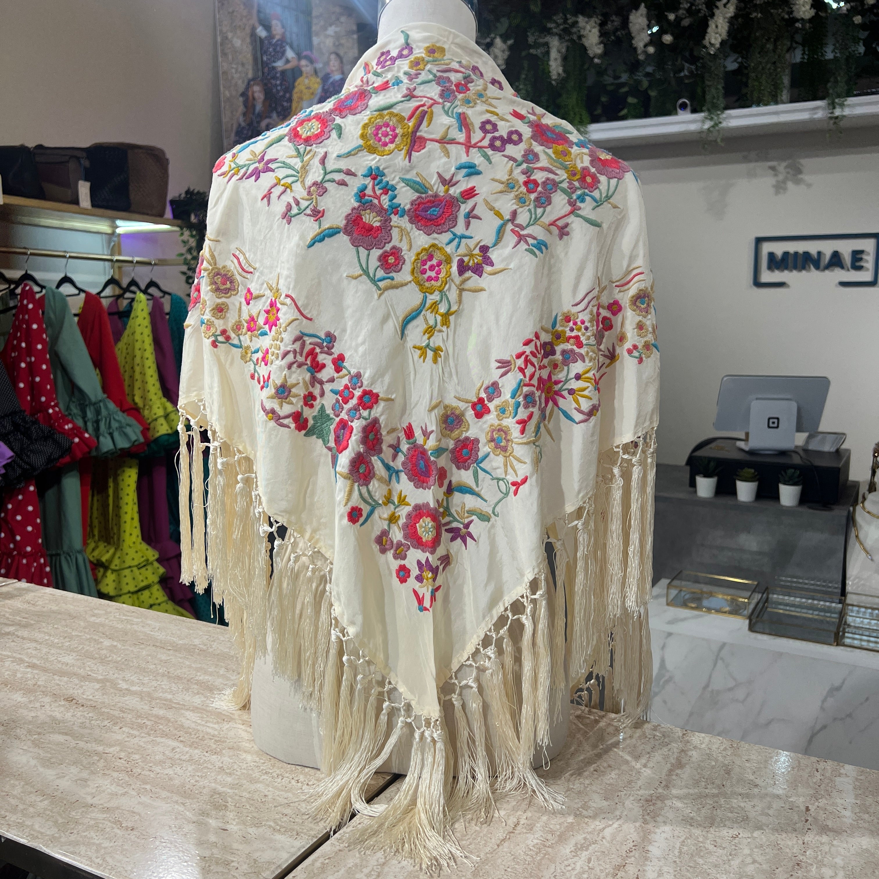 Mantón Marisma beige