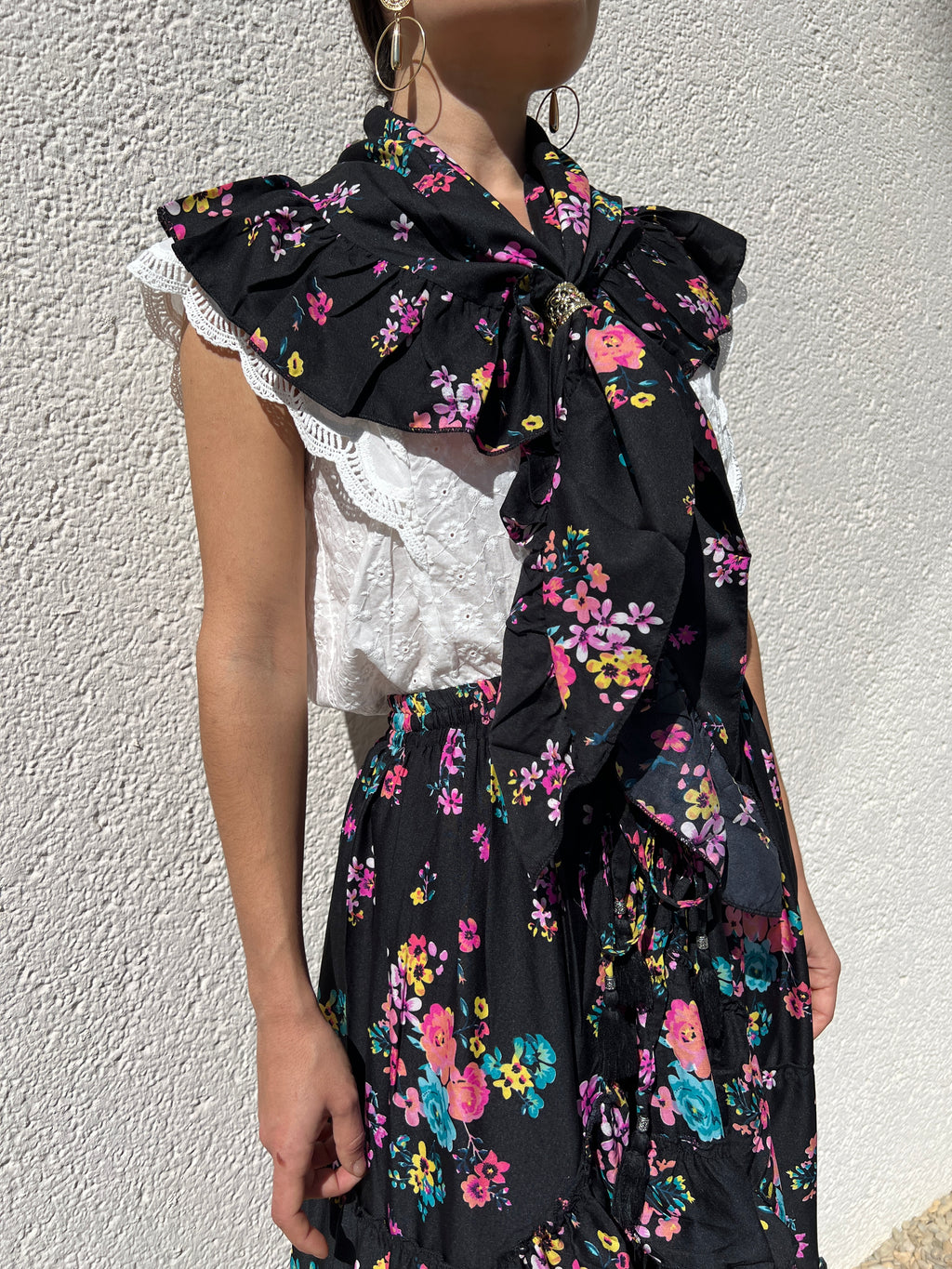 Conjunto Rocío negro con rosa