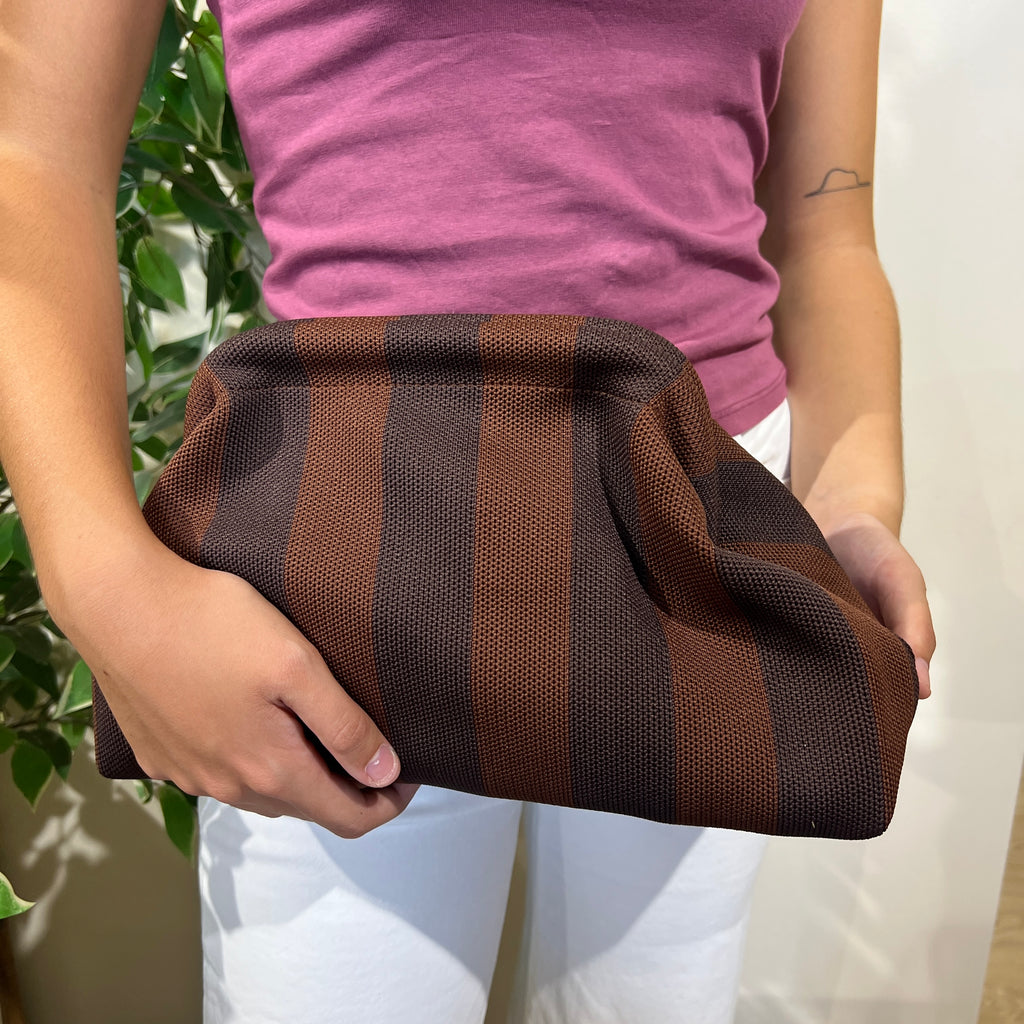 Bolso rayas marrón