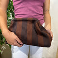 Bolso rayas marrón