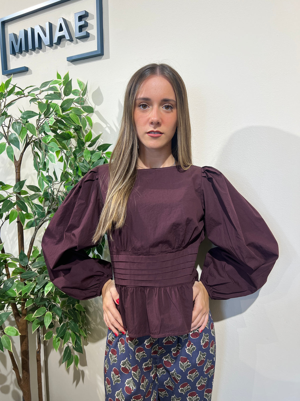 Blusa berenjena