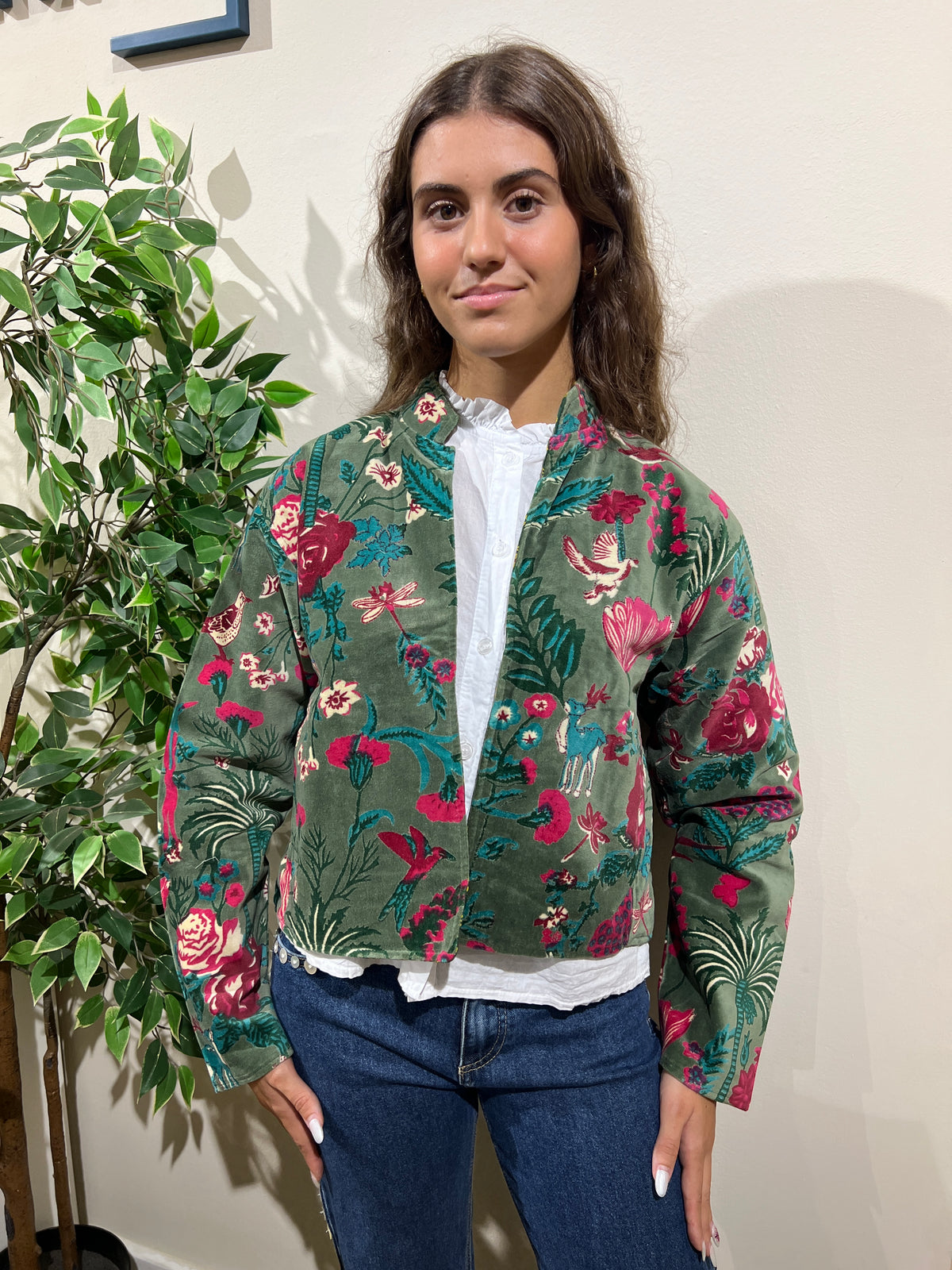 Chaqueta reversible Priyanka verde