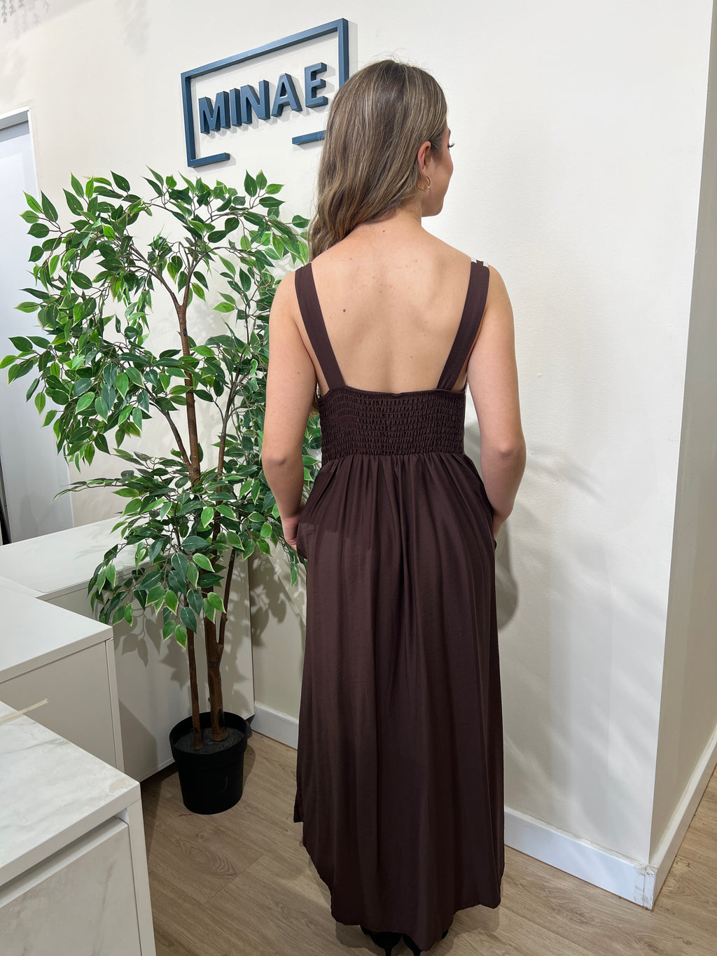Vestido Anne marrón