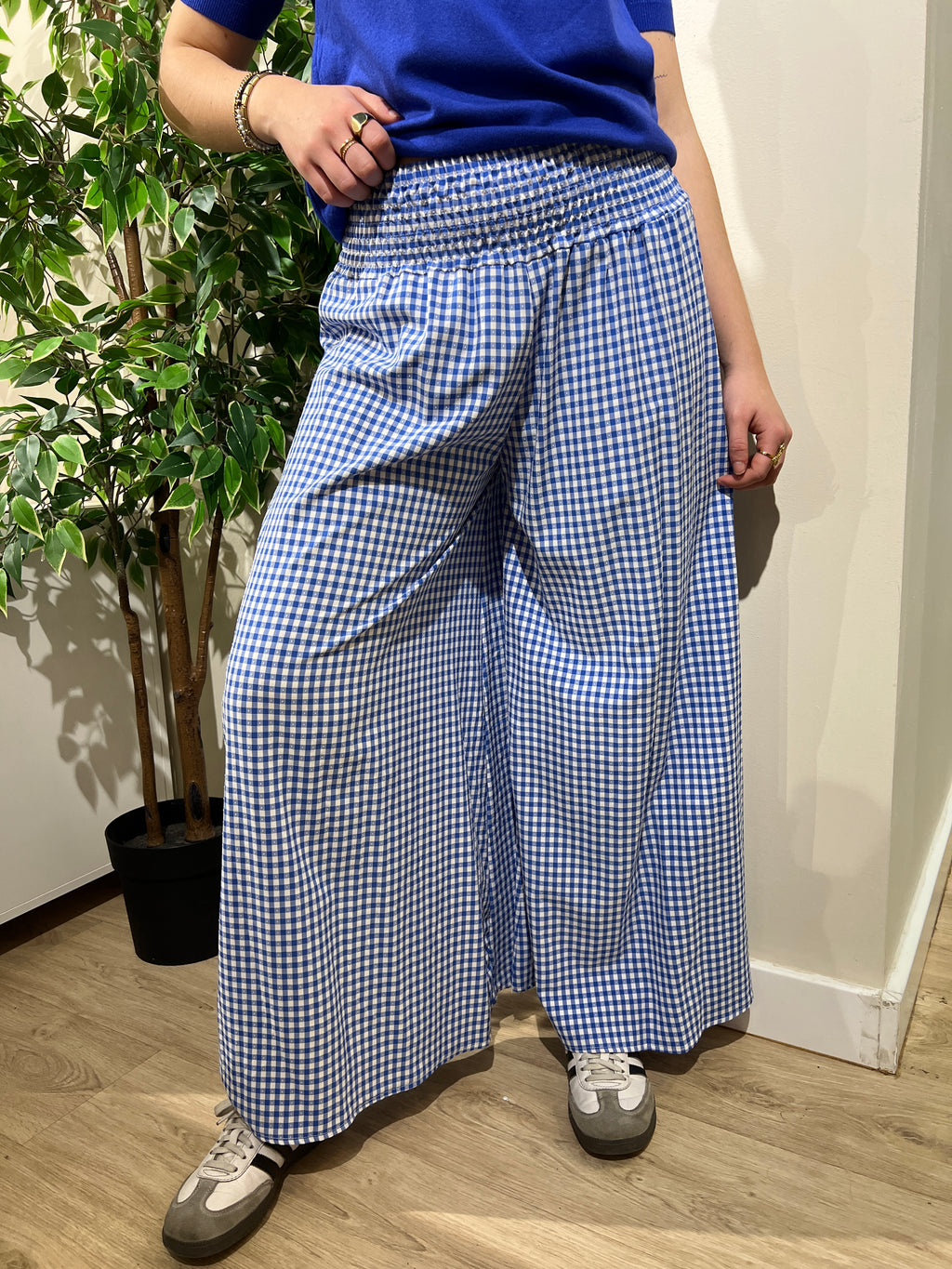 Pantalón vichy azul