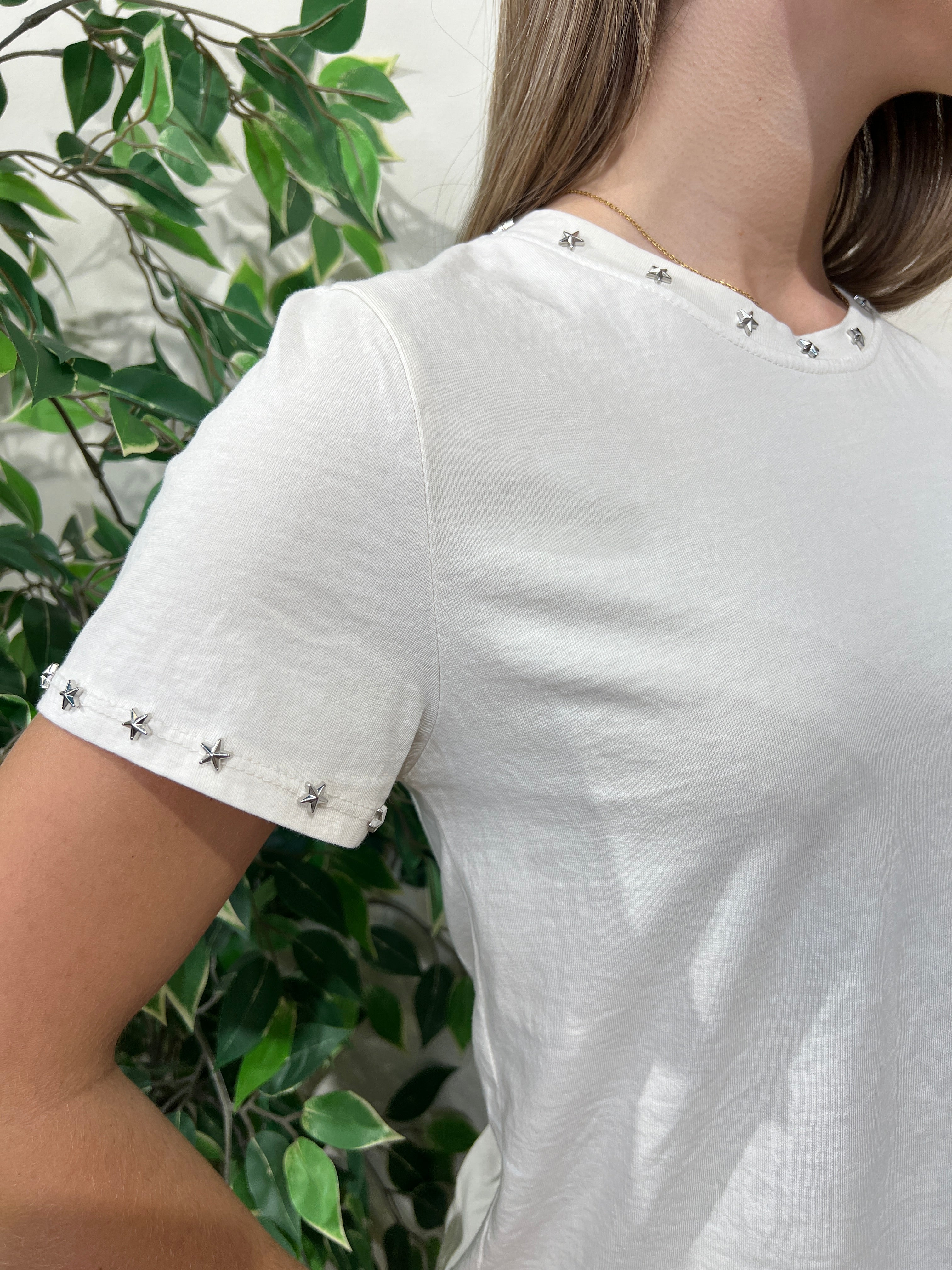 Camiseta estrellas beige