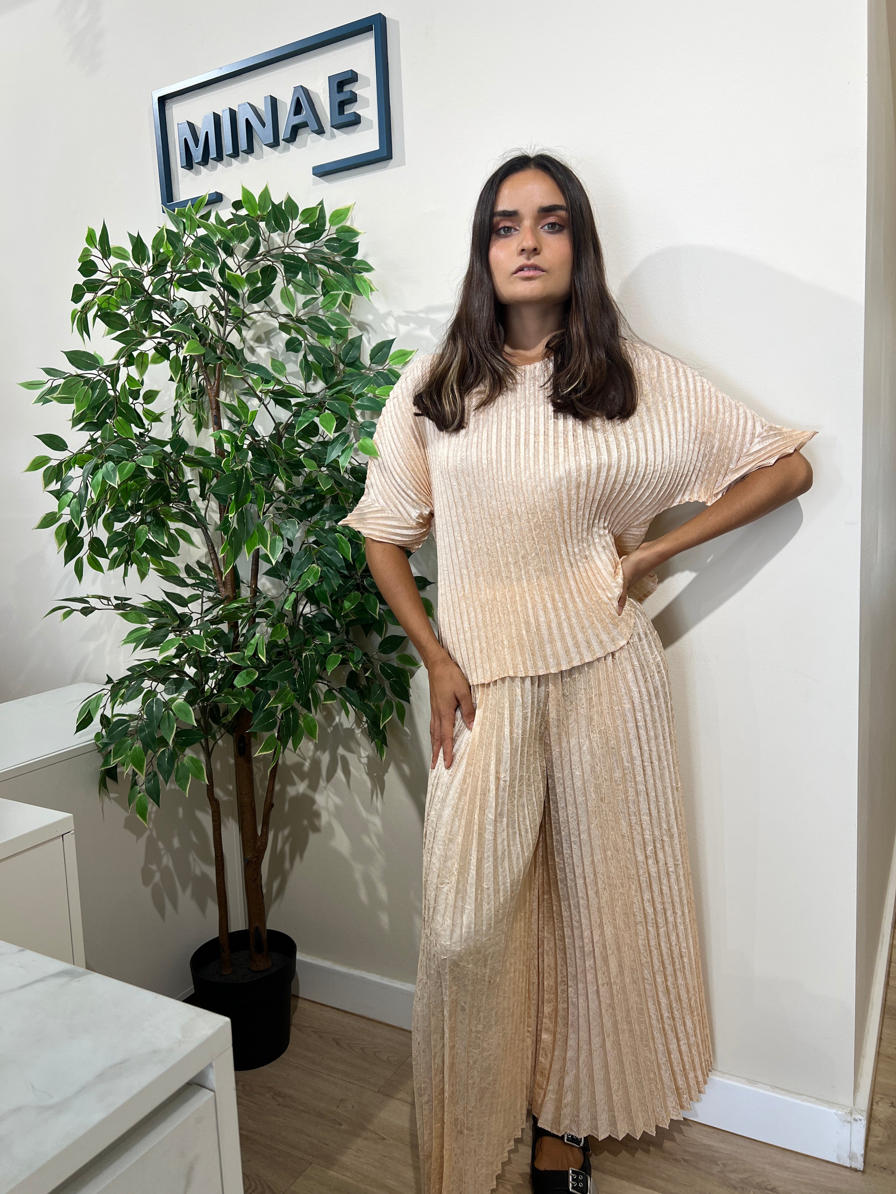 Conjunto Origami beige