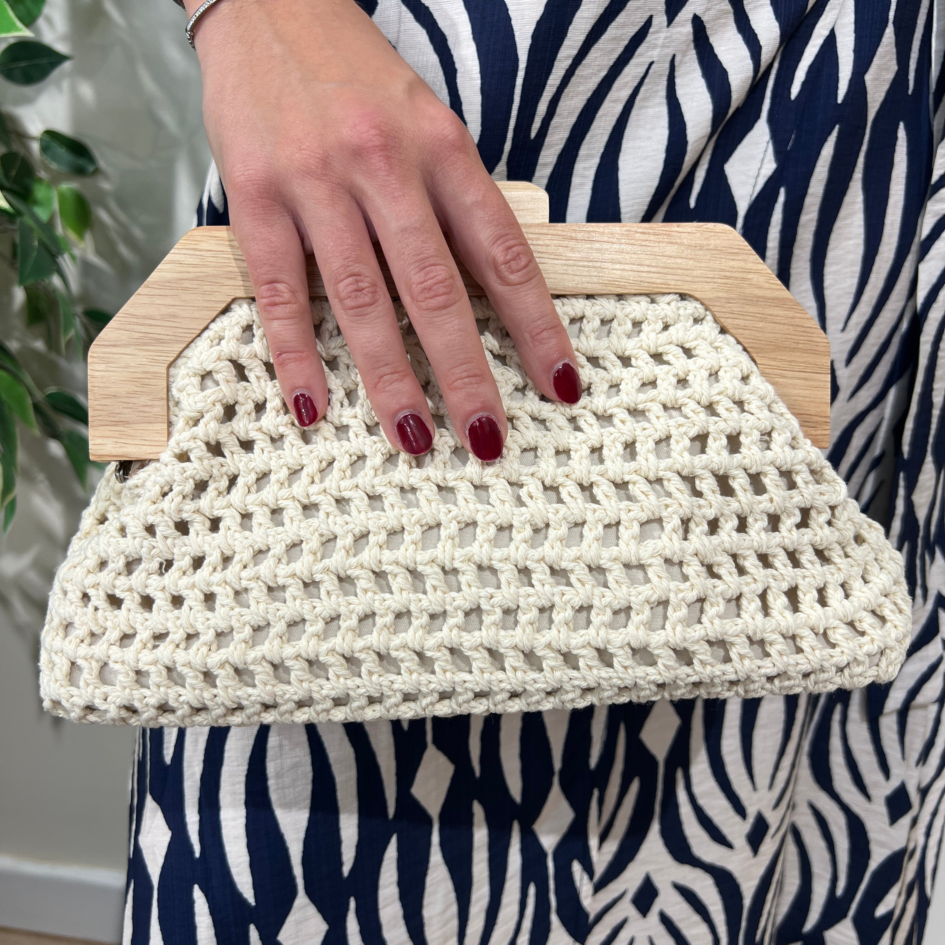 Bolso crochet claro