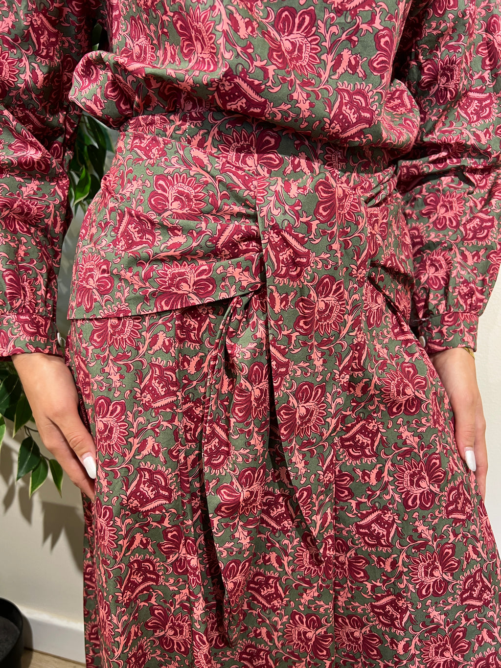 Conjunto Alma verde y rosa