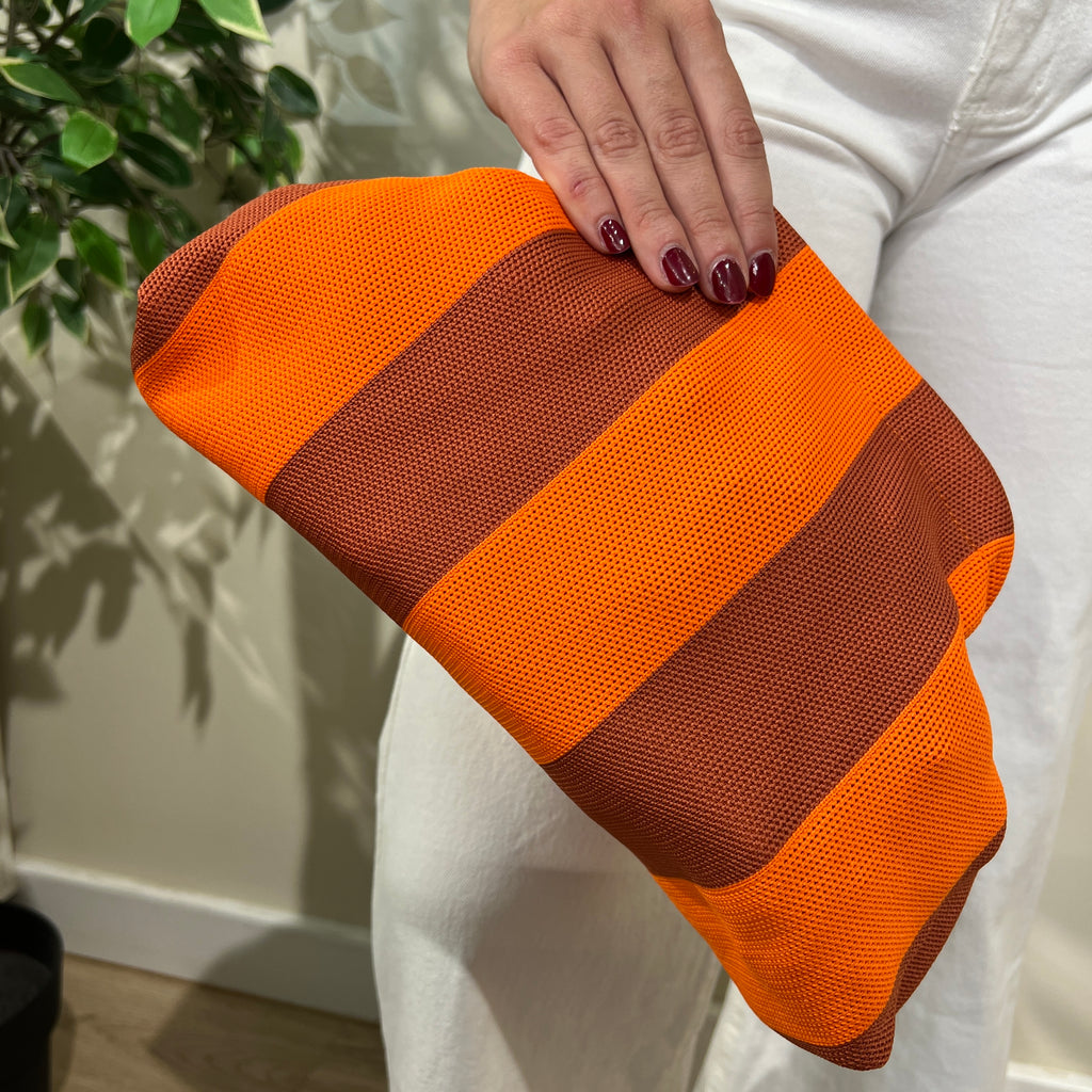 Bolso rayas naranja