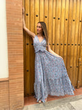 Asha light blue and lilac dress