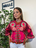 Chaqueta bordada granate modelo 4