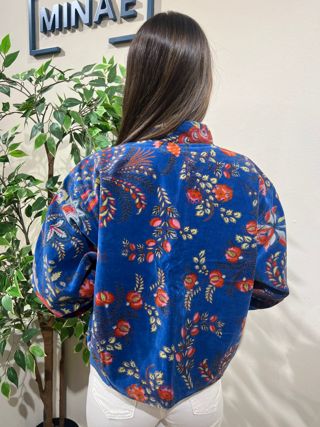 Chaqueta reversible Priyanka azul
