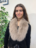 Cuello sintético taupe