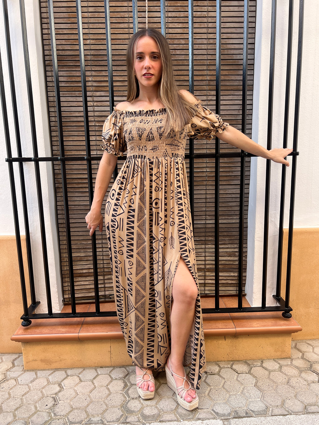 Vestido Minerva camel