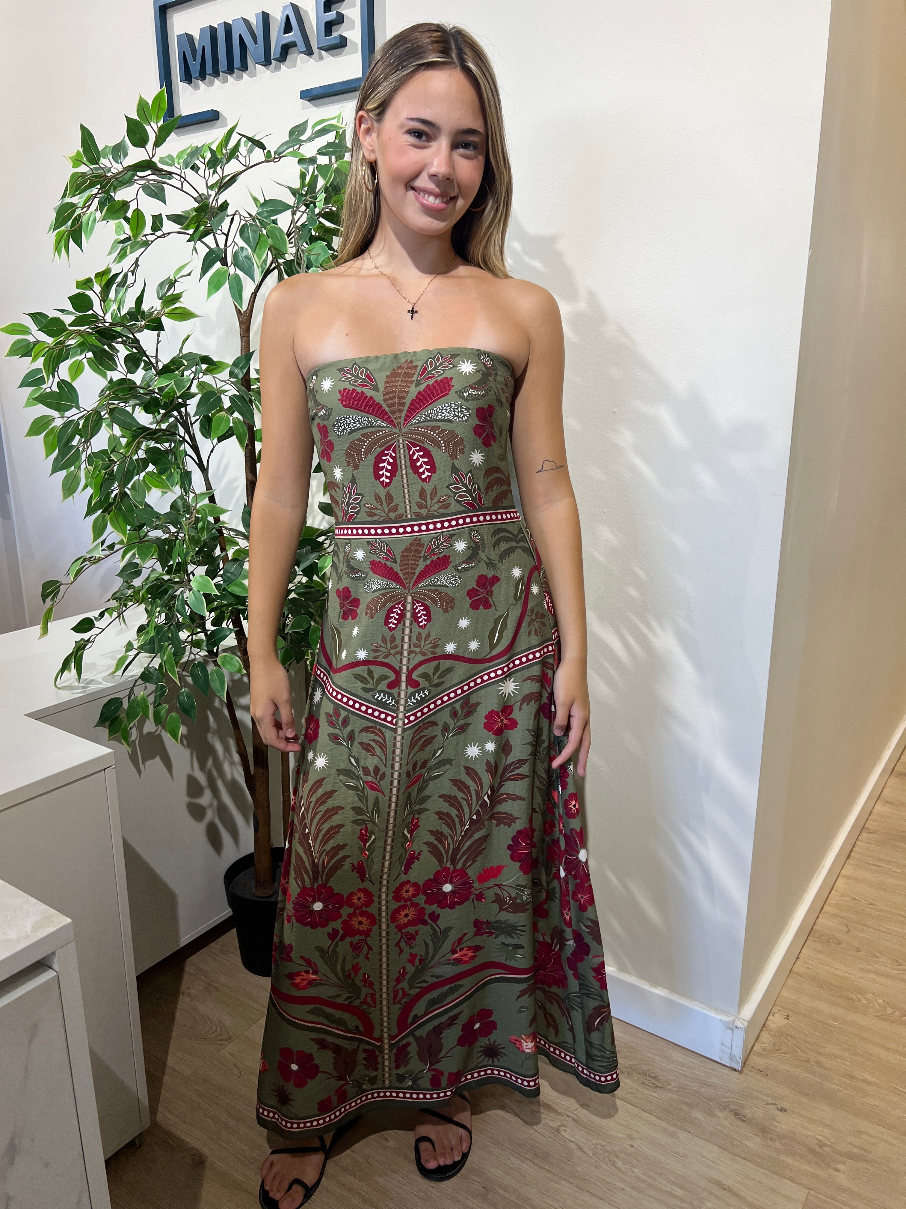 Vestido Anita caqui