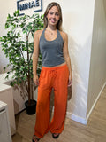 Pantalón algodón naranja