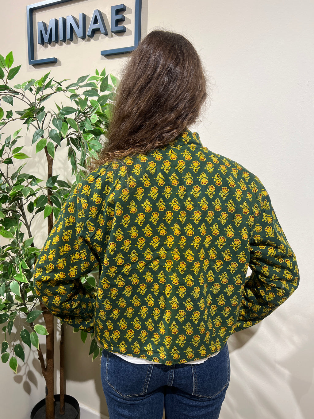 Chaqueta reversible Priyanka verde
