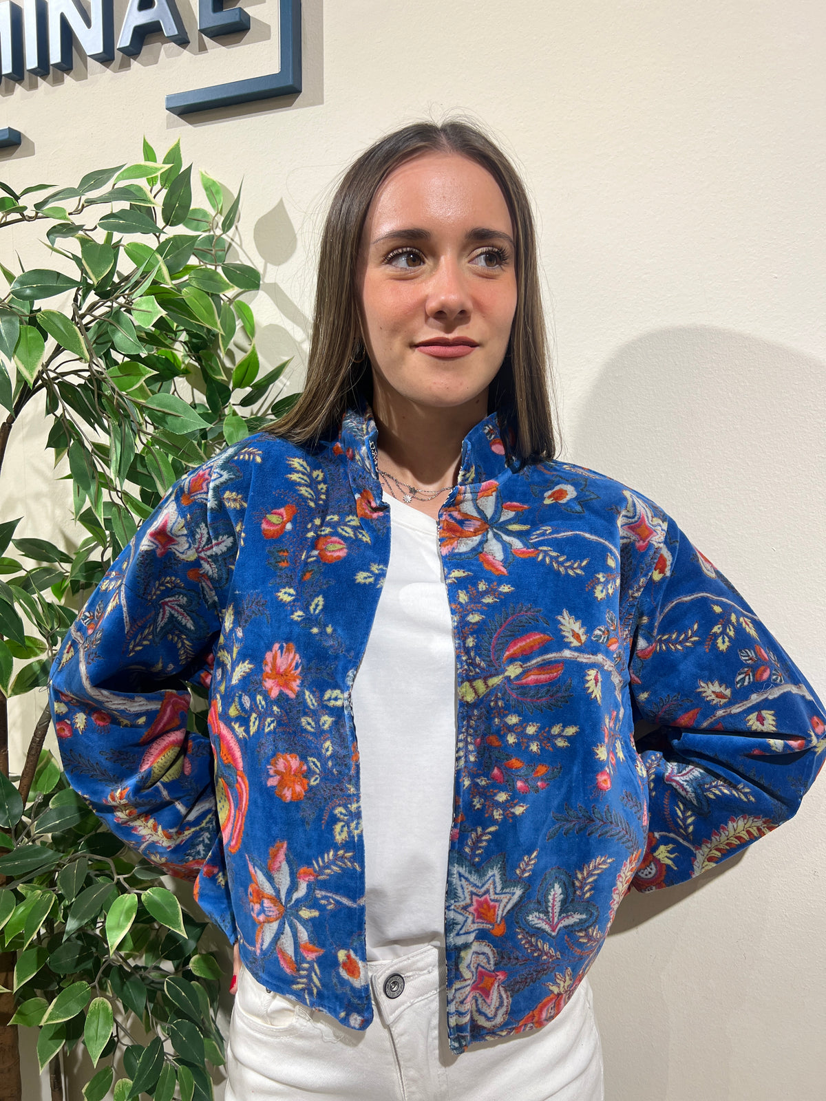 Chaqueta reversible Priyanka azul