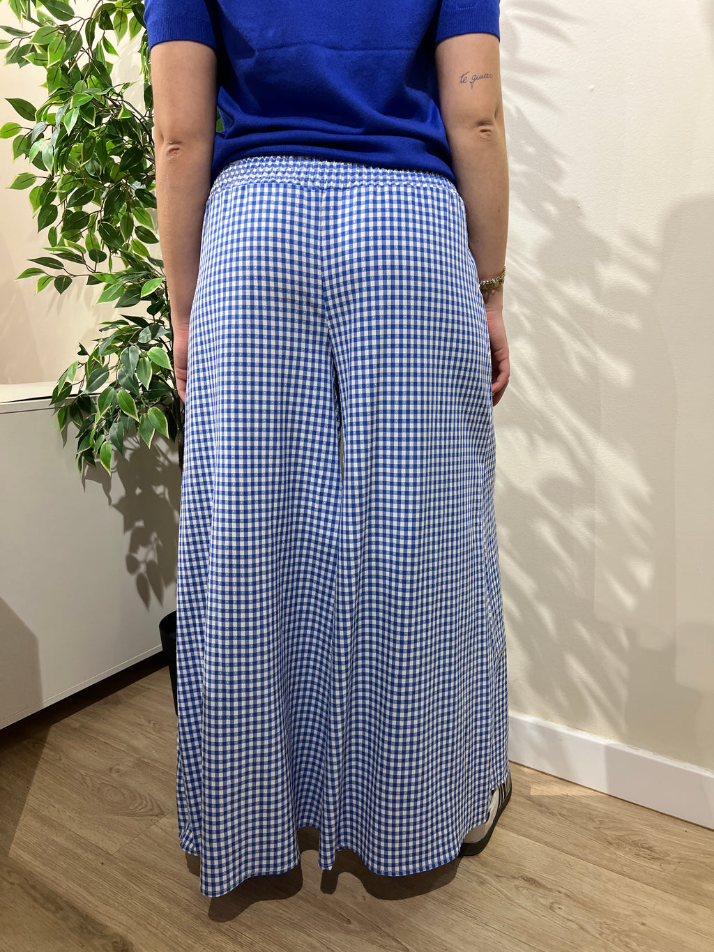 Pantalón vichy azul