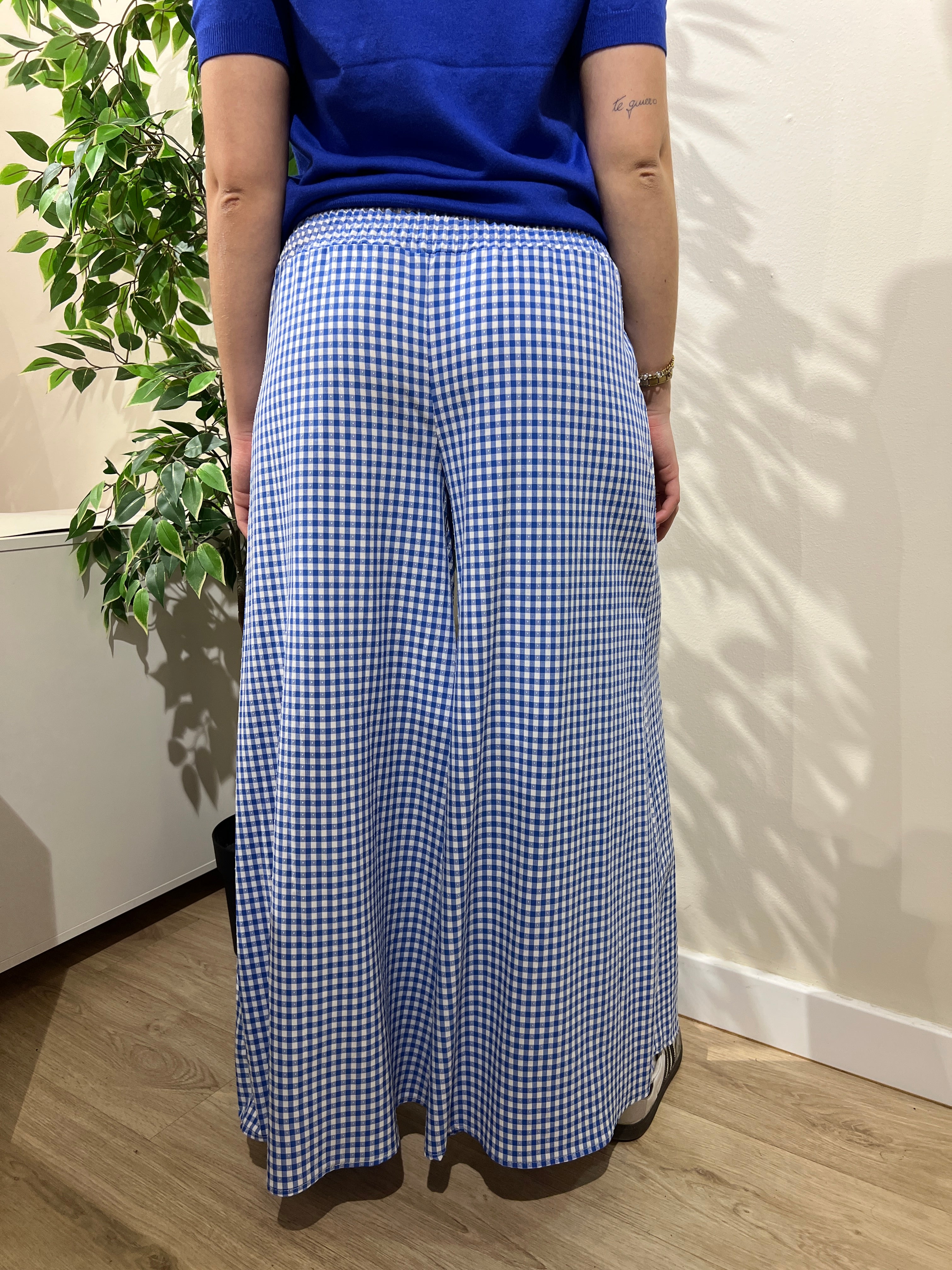 Pantalón vichy azul