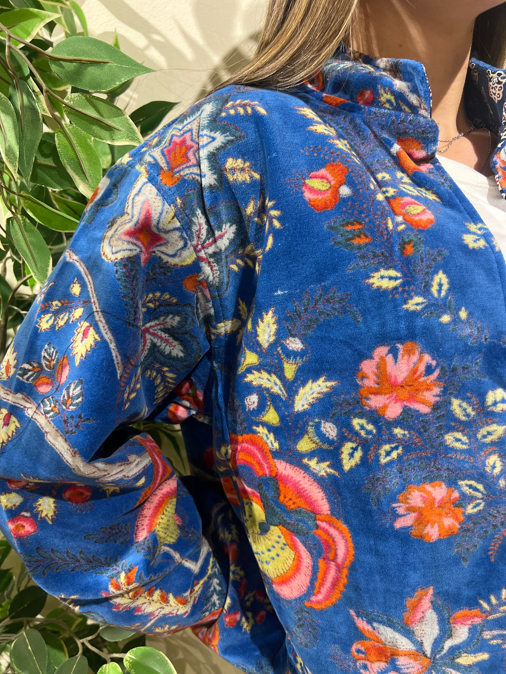 Chaqueta reversible Priyanka azul