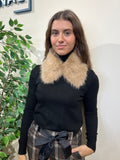 Cuello sintético pequeño camel