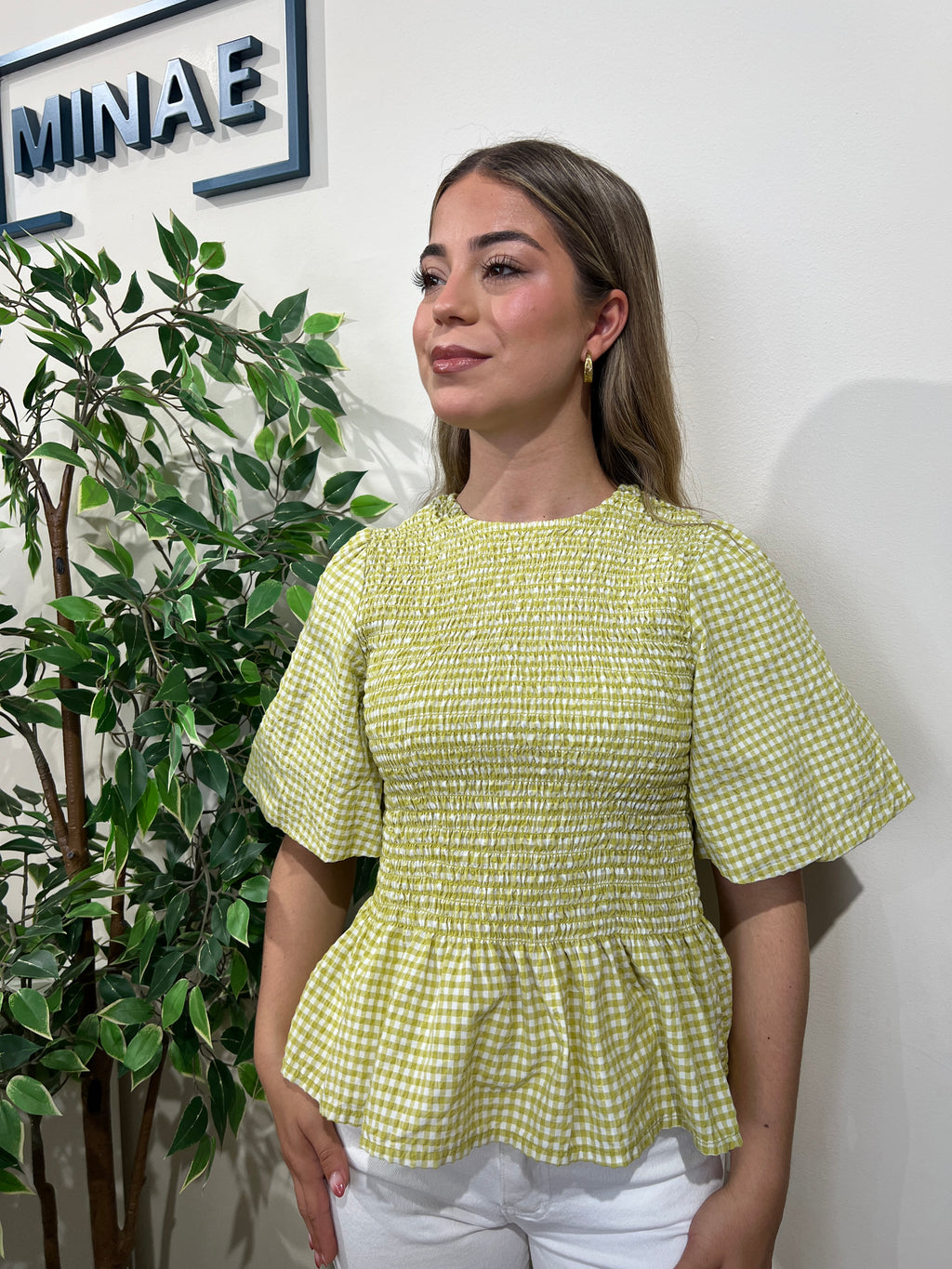 Blusa vichy lima