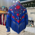 Mantón Candela eléctrico con rojo