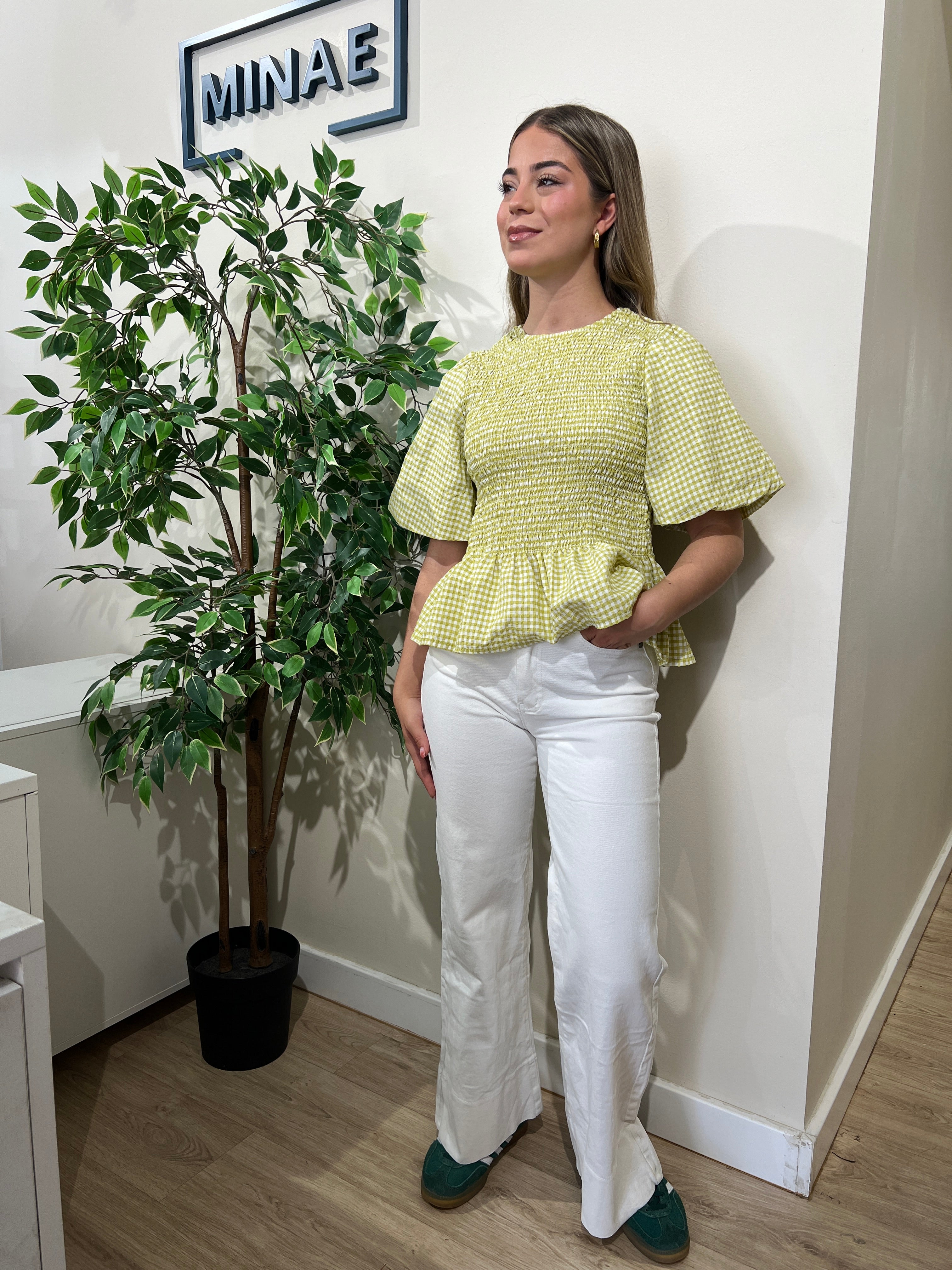 Blusa vichy lima
