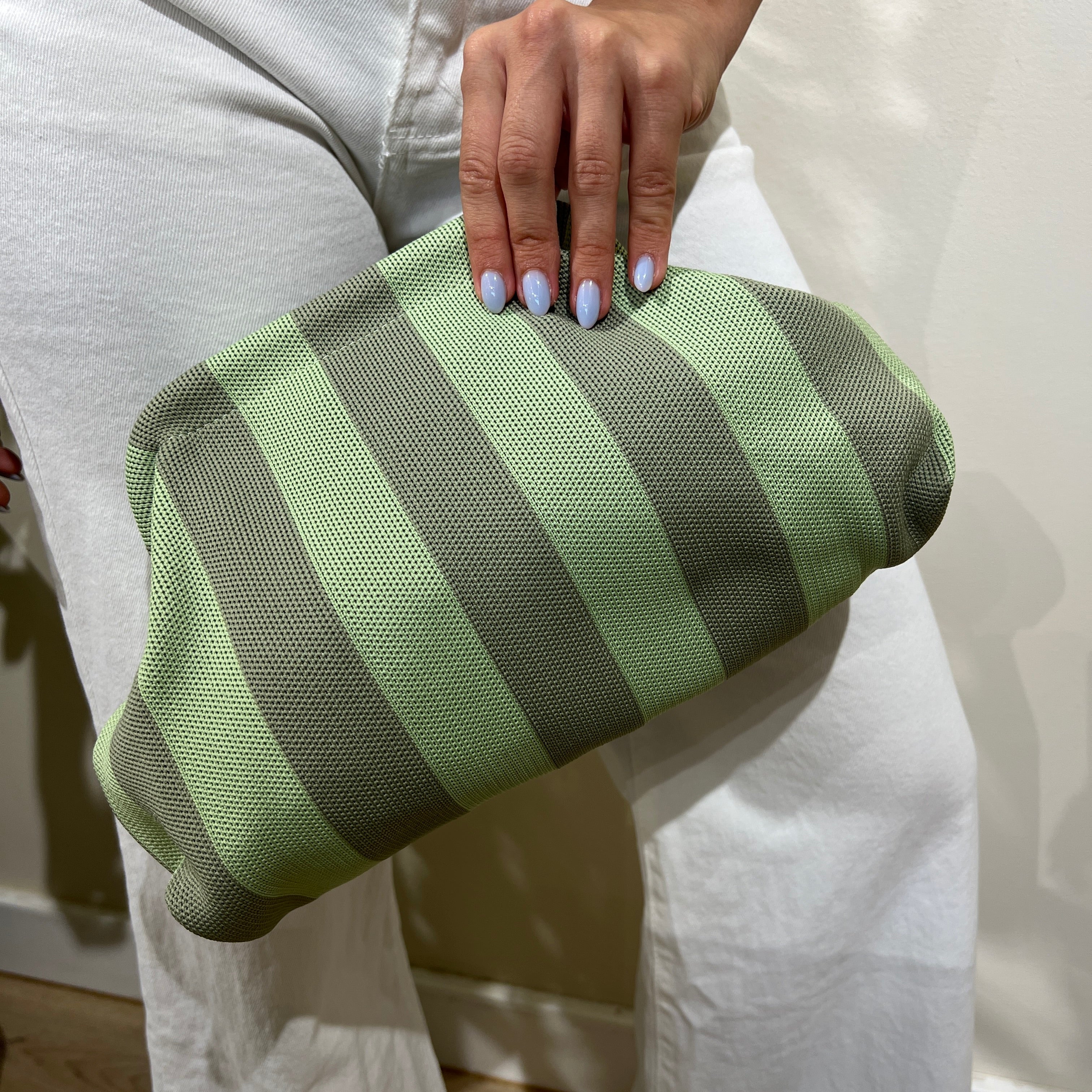 Bolso rayas verdes